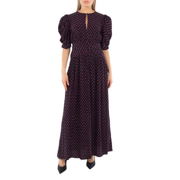 Rotate Holiday Noona Viscose Midi Dress, Brand Size 38 (US Size 4)  1123782769-RASPBERRY ROSE COMB. - Clothing - Jomashop