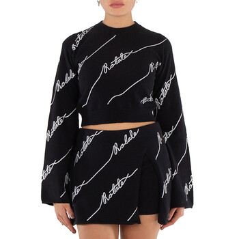Rotate Sequin Logo Mini Skirt, Brand Size 38 (US Size 4