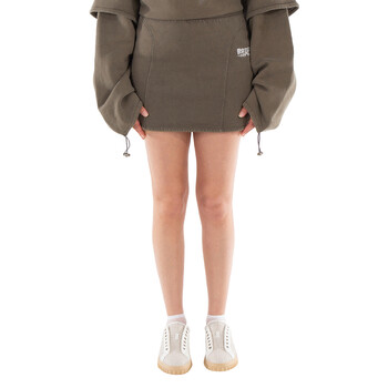 Ladies Green Enzyme Sweat Mini Skirt