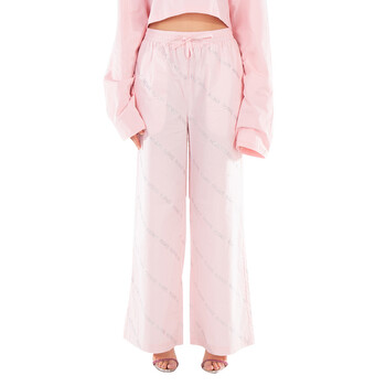 Ladies Pink Crystal Poplin Pants