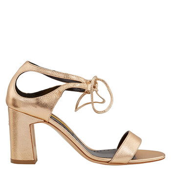 Rupert Sanderson Fairal Heel Sandal Gold tone, Brand Size 36 ( US