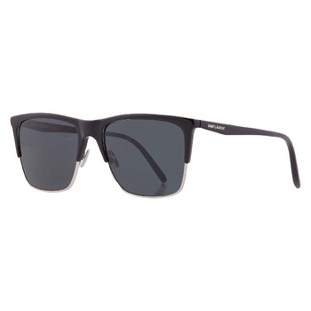 Black Square Men's Sunglasses SL 768 002 57