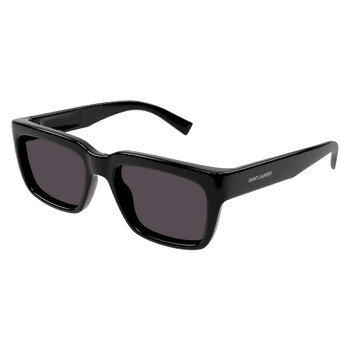Saint Laurent Black Rectangular Unisex Sunglasses SL 809 001