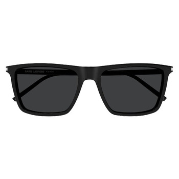 Saint Laurent Black Oval Unisex Sunglasses SL 798 MAXIME 001  display picture 1