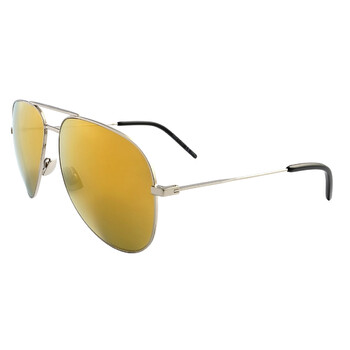 YSL Gold Mirrored Sunglasses Saint Laurent SL1 Sunglasses (Brand New) Gold Mirror | eBay main image 3