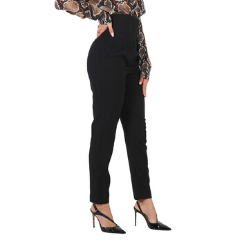 High-waist Pleated-detail Trousers