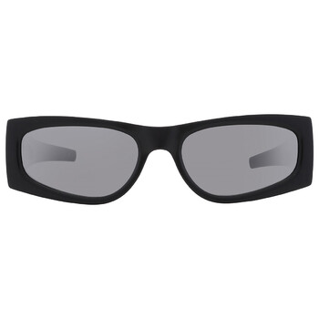 Saint Laurent Grey Rectangular Ladies Sunglasses SL M140/F 001 56