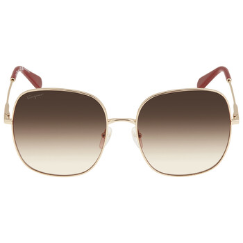 Salvatore Ferragamo Gancini detail  Bordeaux square round sunglasses MSRP $400 Ferragamo Salvatore Ferragamo Burgundy Square Ladies  main image 4