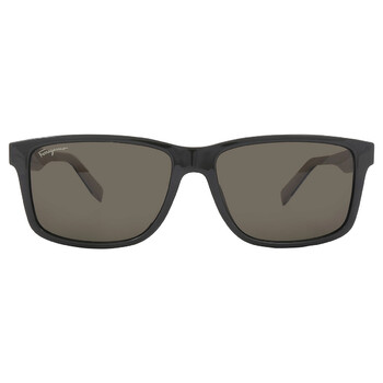 Ferragamo Salvatore Ferragamo Dark Grey Rectangular Men's