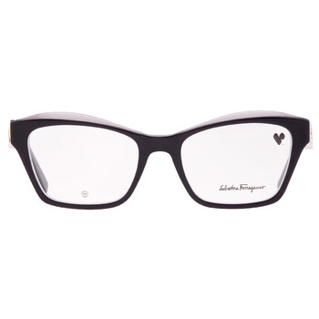 メガネ Ferragamo Eyeglasses SF2904 001 Black Frame with Logo Ferragamo Salvatore Ferragamo Demo Square Ladies Eyeglasses