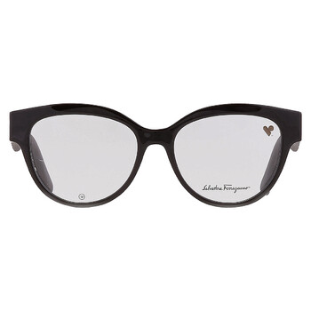 メガネ Ferragamo Eyeglasses SF2904 001 Black Frame with Logo Salvatore Ferragamo Eyeglasses SF2904 001 Black 55MM Frame