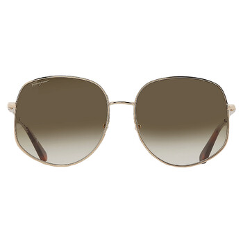 Gucci Grey Gradient Oval Ladies Sunglasses GG0225S 001 63