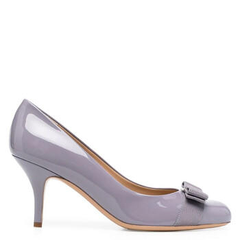 Ferragamo Salvatore Ferragamo Ladies Grey Leather Carla Vara