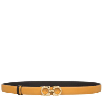 Ferragamo Gancini Reversible Calf Leather Belt, Size 100