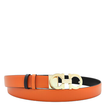 Salvatore Ferragamo Gancini logo buckle Accessories belt Leather Orange Salvatore Ferragamo Gancini logo buckle Accessories belt  main image 2