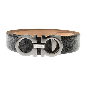Ferragamo Adjustable Reversible Gancini Cystal Belt, Size 95