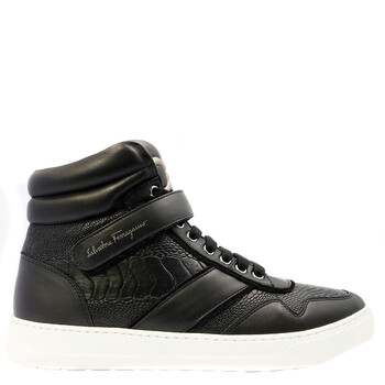 Salvatore Ferragamo Noe sneakers New Auth Salvatore Ferragamo Noe Leather High Top Men Shoes  main image 3