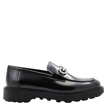 Salvatore Ferragamo Men\'s Black Calfskin Slip-Ons Gancini Ornament Salvatore Ferragamo Ferragamo Gancini Ornament Calfskin Mule  main image 4