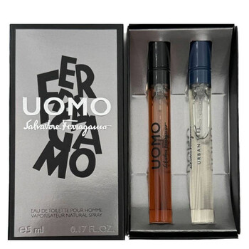 Salvatore Ferragamo Men's Uomo 3pcs EDT Gift Set Fragrances
