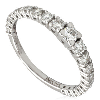Swarovski Silver-Tone Round Cut Attract Trilogy Ring, Size