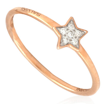 I Segni Rose Gold 0.03 CT GH Diamond Ring, Size 13