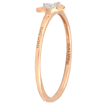 I Segni Rose Gold 0.03 CT GH Diamond Ring, Size 13