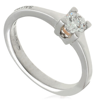 Ladies White Gold Heart Detail Diamond Ring 20074774N