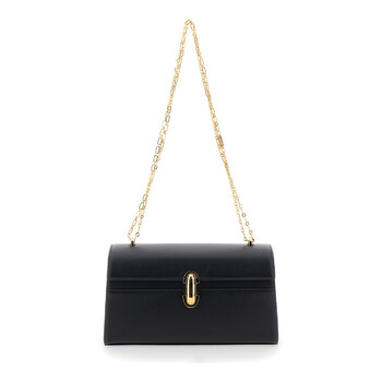Shoulder Bag Chain Symmetry With Smooth Black Leather Chain Detail For H03901101001