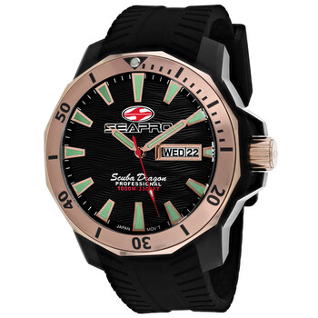 Scuba Dragon Diver Limited Edition 1000 Meters Quartz Black Dial Men's Watch SP8323