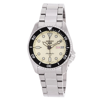 Seiko 5 Sports GMT Automatic Silver Dial Batman Bezel Men's