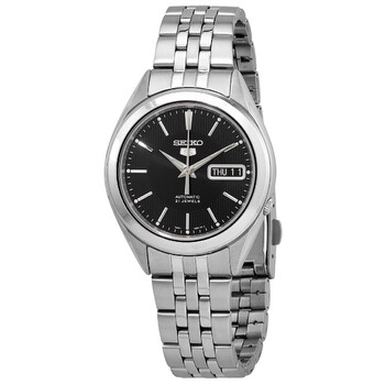 5 Black Dial Stainless Steel Men's Watch SNKL23J1