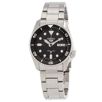 Seiko 5 Sports Automatic Grey Dial Silver Steel Strap Watch for Men - SRPE51K1