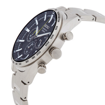 Seiko SeikoChronograph Quartz Black Dial Men's Watch SSB413P1