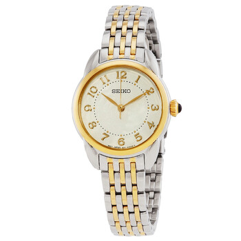 Seiko Discover More Quartz Diamond Gold Dial Ladies Watch