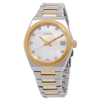 アナログ腕時計 SEIKO | Diamonds Quartz Silver Dial Two-Tone Ladies SUR582P1 Seiko SUR582 Silver Diamond Dial 32 mm Two Tone Steel Quartz