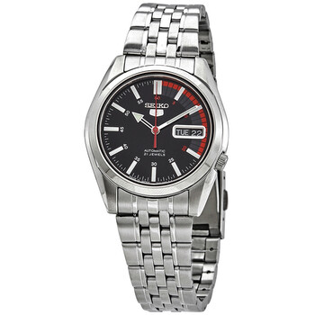 Seiko Series 5 Automatic Black Dial Men's Watch SNK381