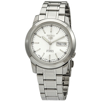 Seiko Series 5 Automatic Silver Dial Men's Watch SNKK87