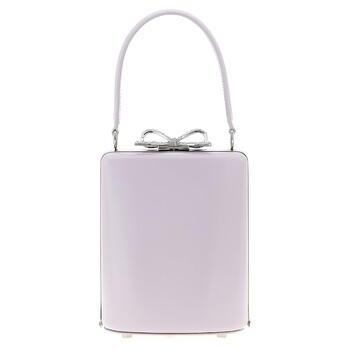 Self-Portrait Lilac Leather Mini Bow Handbag PF25325LLILAC