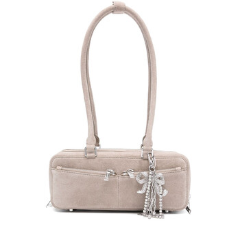 Self-Portrait Suede Leather Shoulder Bag