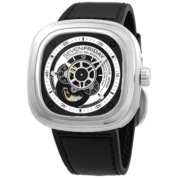 Automatic Black Leather Band Men's Watch P1B/01 Automatic Black Leather Band Men's Watch P1B/01