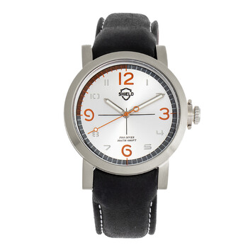 Berge Quartz Silver Dial Black Leather Men's Watch SLDSH101-1 Berge Quartz Silver Dial Black Leather Men's Watch SLDSH101-1