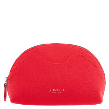 Red Logo Print Make Up Cosmetic Pouch