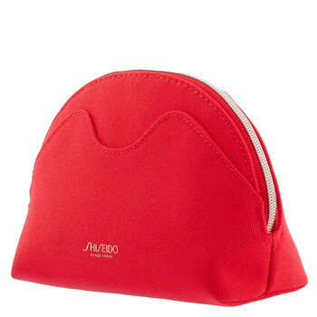 Red Logo Print Make Up Cosmetic Pouch