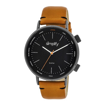 The 3300 Black Dial Orange Leather Watch SIM3307