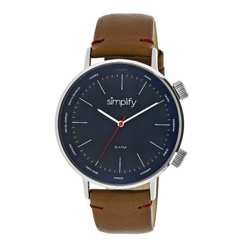 The 3300 Navy Dial Brown Leather Watch SIM3303