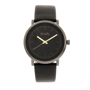 The 6200 Black Dial Black Leather Watch SIM6204