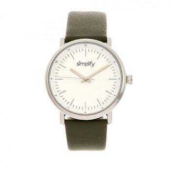 The 6200 White Dial Olive Leather Watch SIM6201