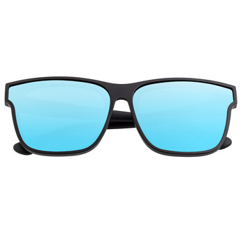 Delos Mirror Coating Square Unisex Sunglasses SIXS112BL