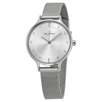 Skagen Anita Blue Dial Stainless Steel Mesh Ladies Watch