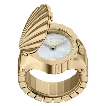 Quartz White Mother of Pearl Dial Ladies Watch Ring SKW3180